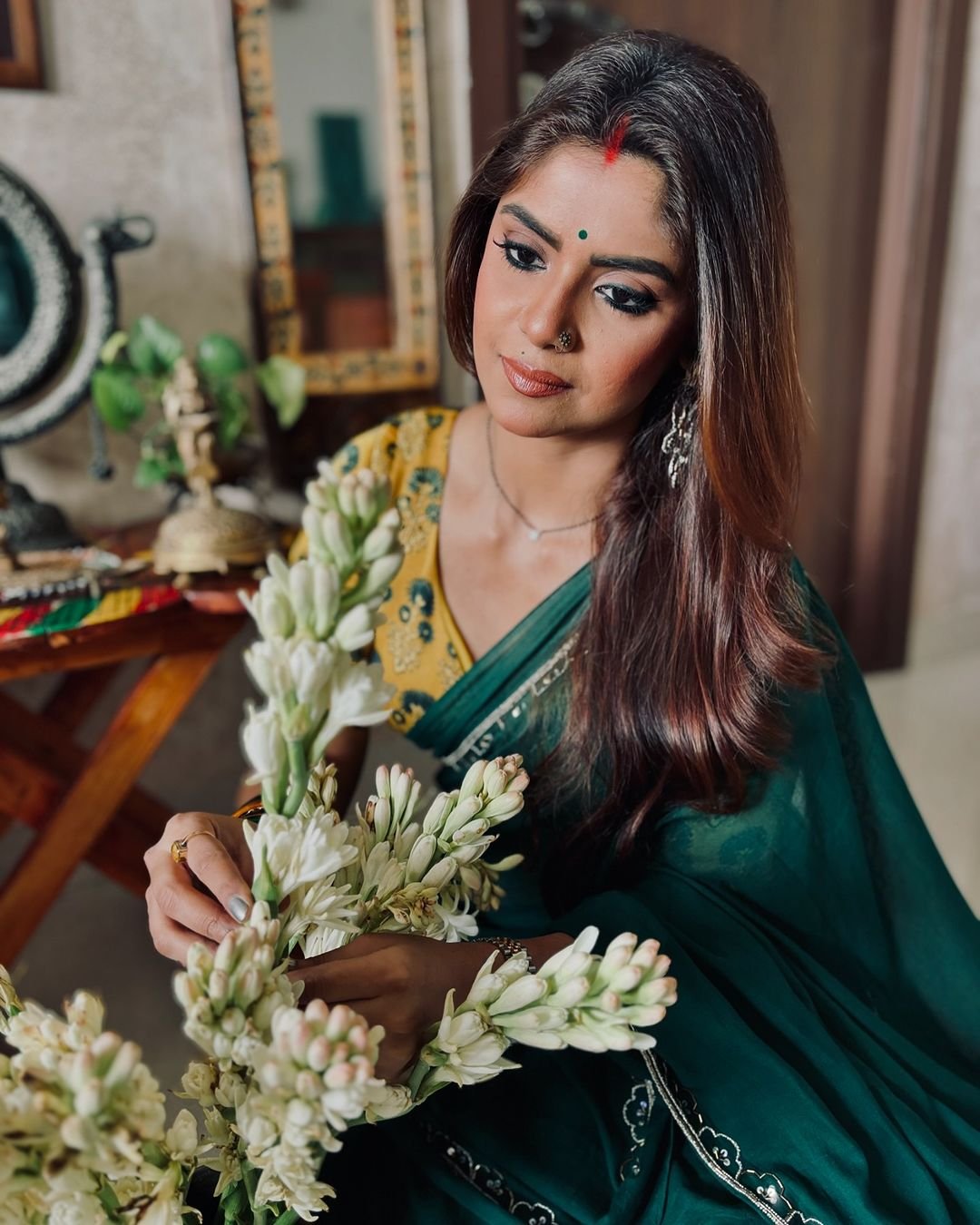 Green Noor Saree - Eternity by Sakshi