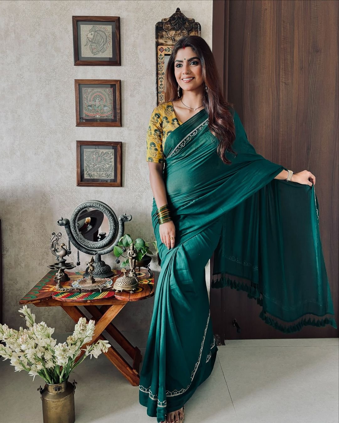Green Noor Saree - Eternity by Sakshi