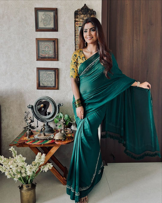 Green Noor Saree - Eternity by Sakshi
