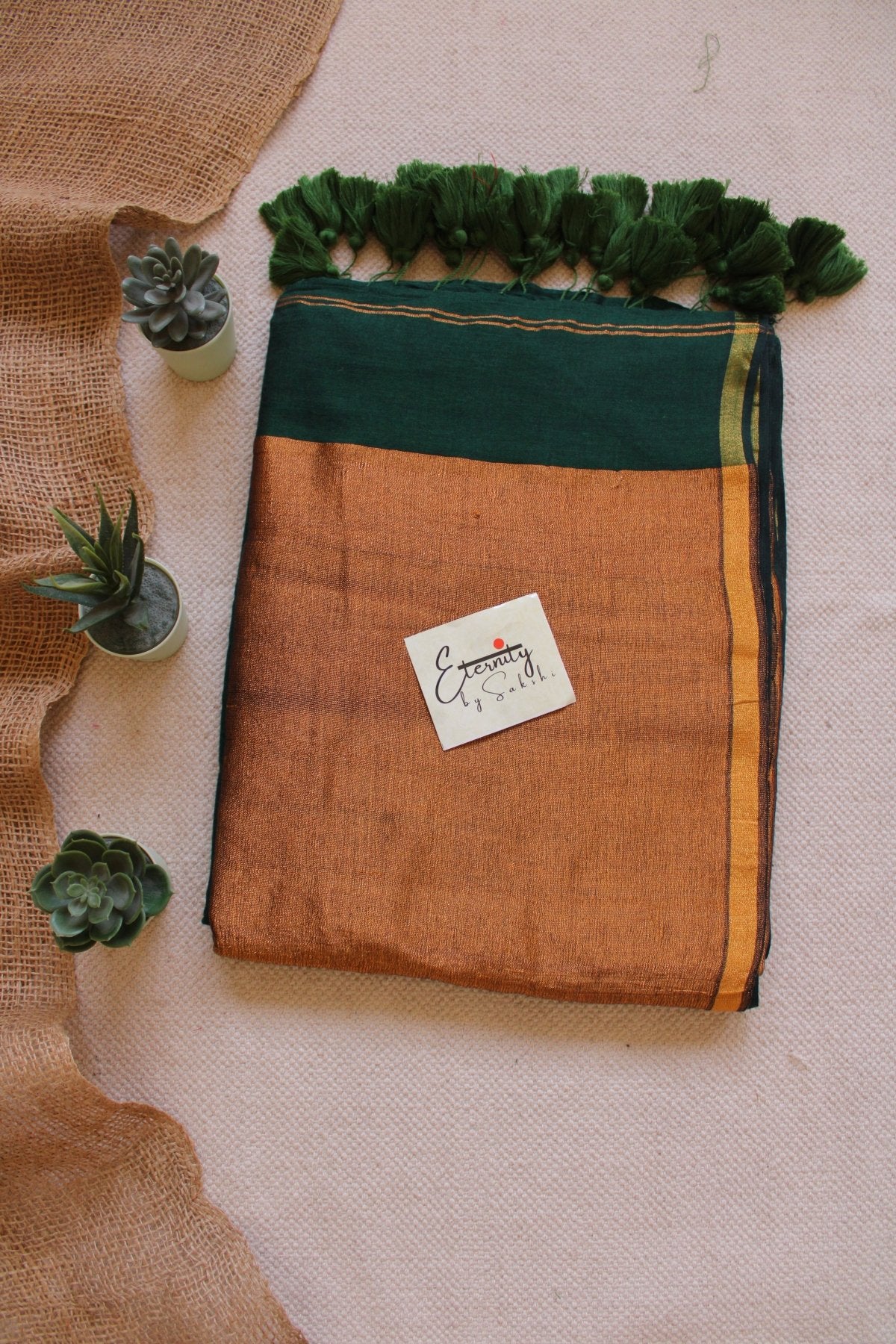 Green Polka Saree - Eternity by Sakshi