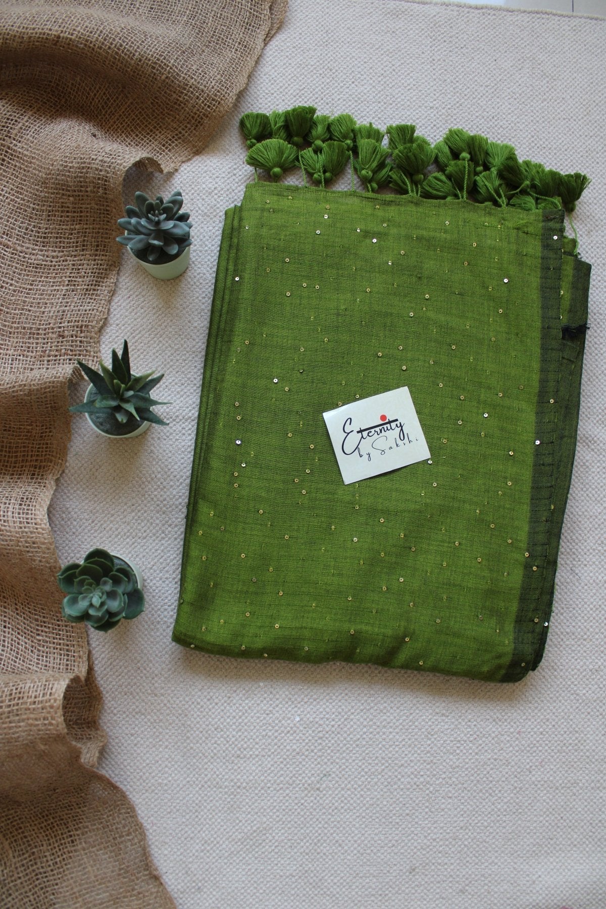 Green Rozana Saree - Eternity by Sakshi