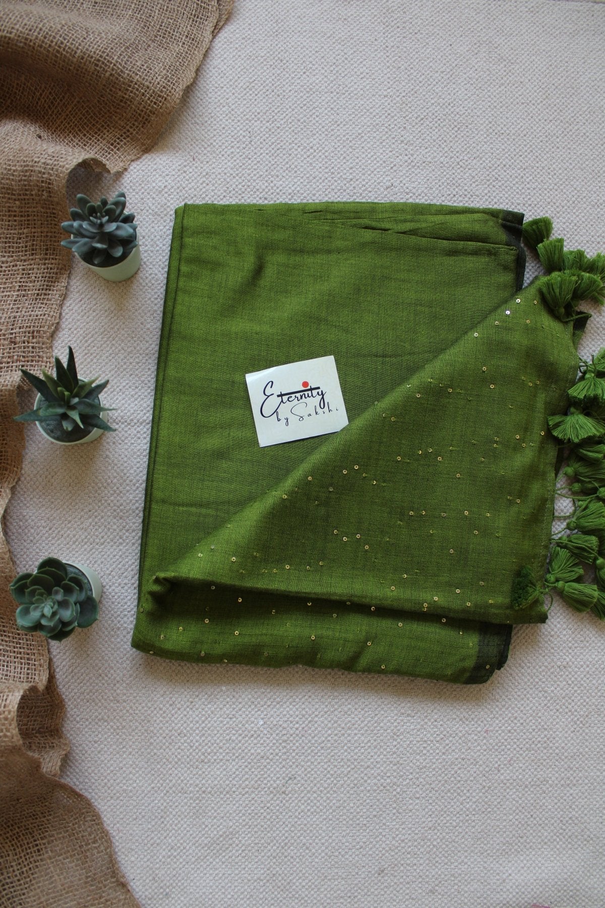 Green Rozana Saree - Eternity by Sakshi