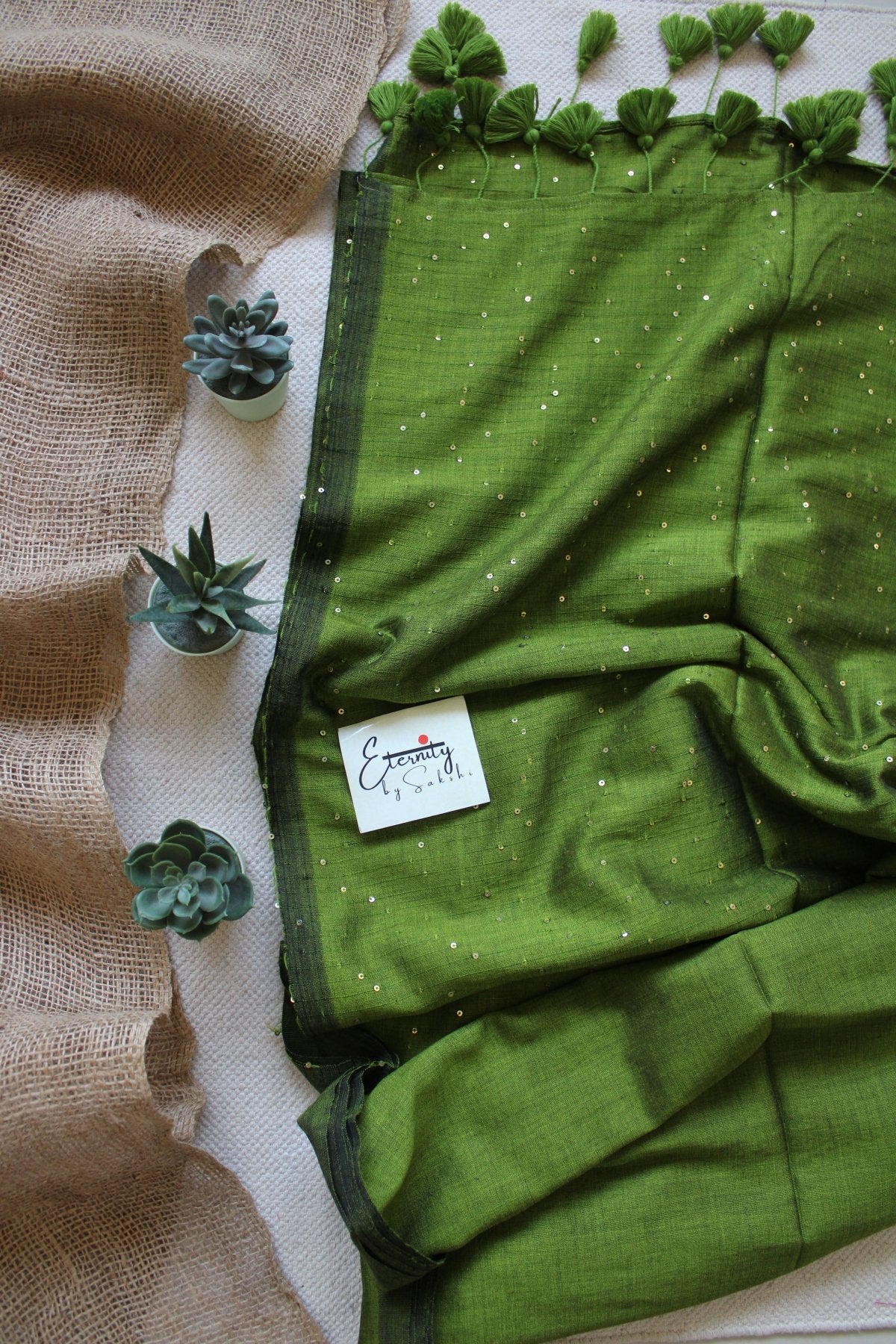 Green Rozana Saree - Eternity by Sakshi