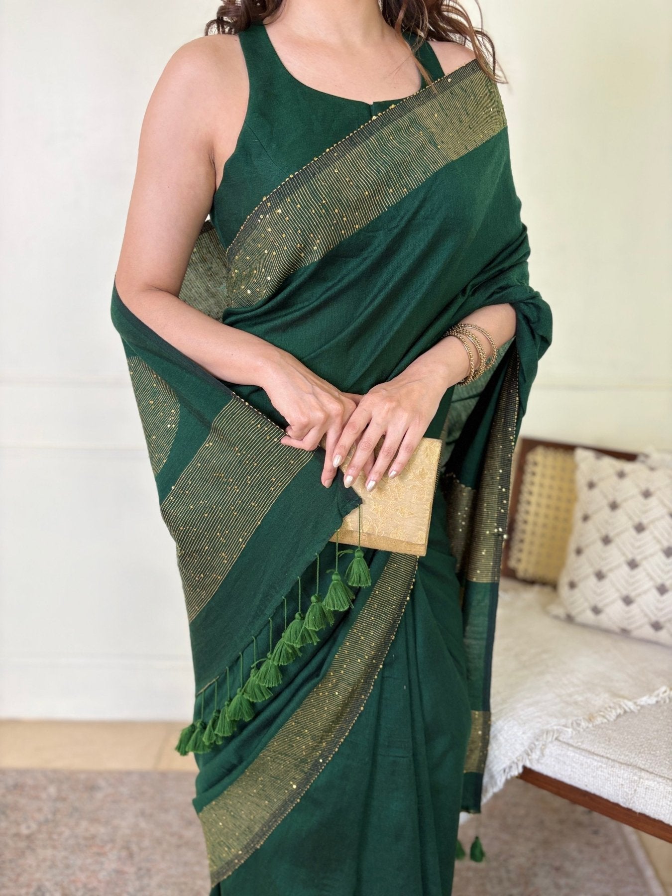 Green Shakti saree - Eternity by Sakshi