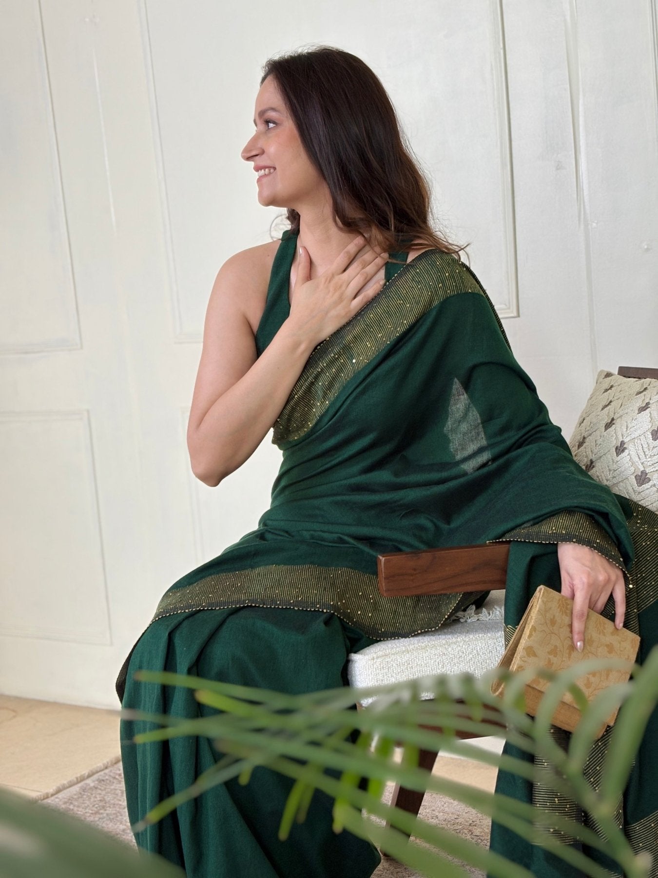 Green Shakti saree - Eternity by Sakshi