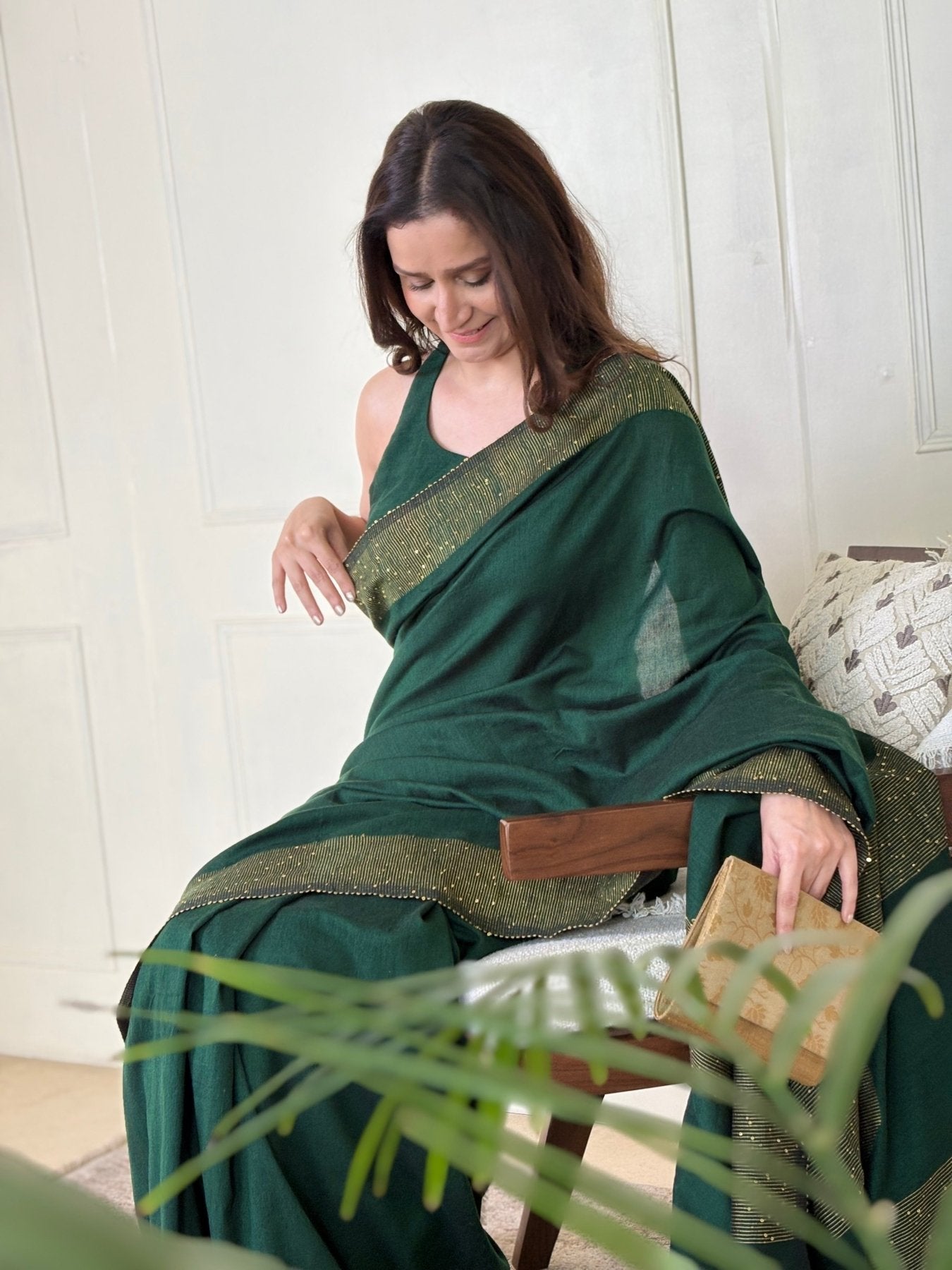 Green Shakti saree - Eternity by Sakshi