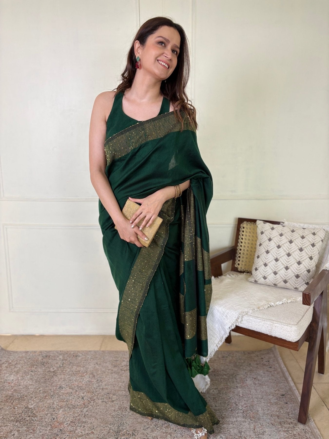 Green Shakti saree - Eternity by Sakshi