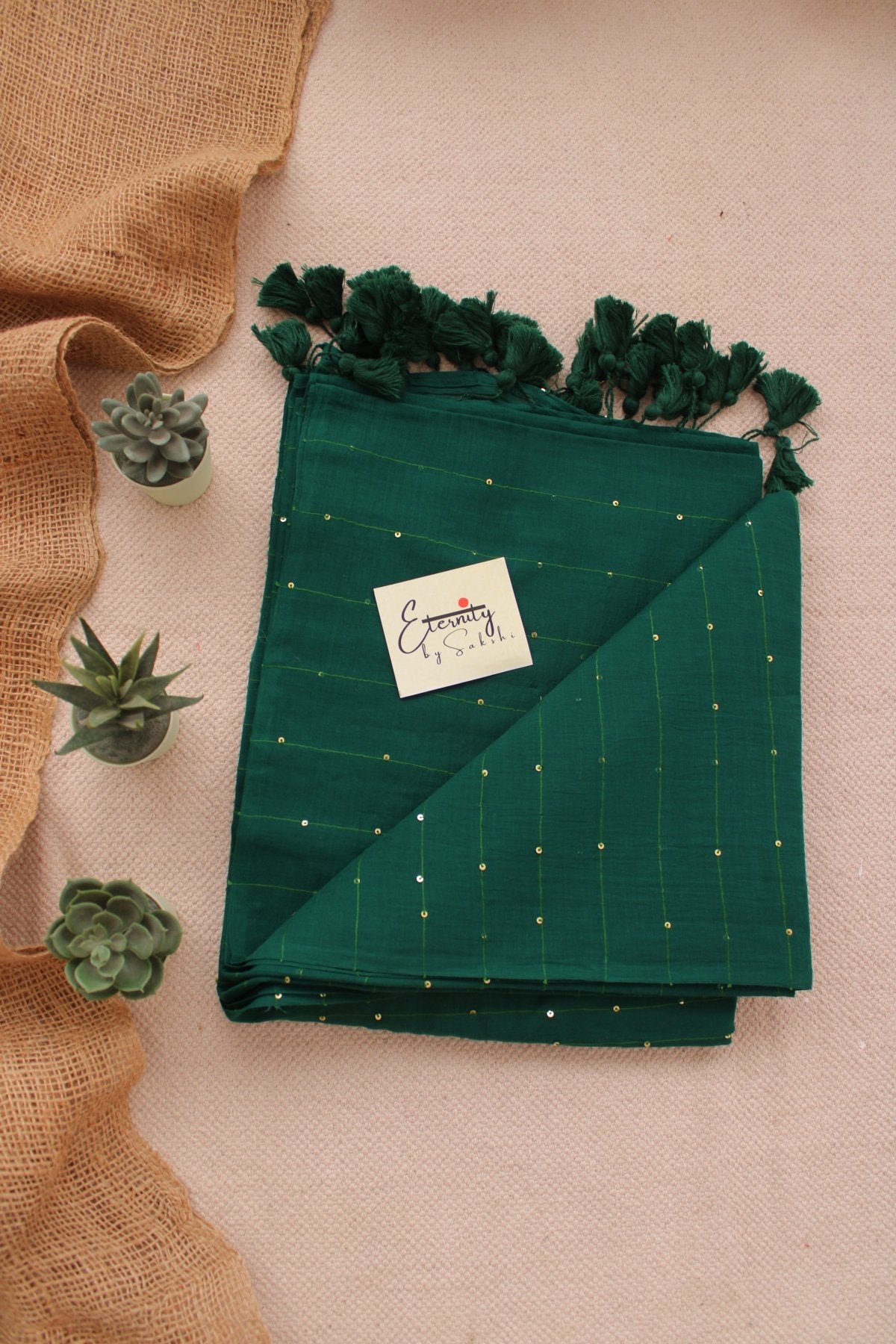 Green Tara Saree - Eternity by Sakshi