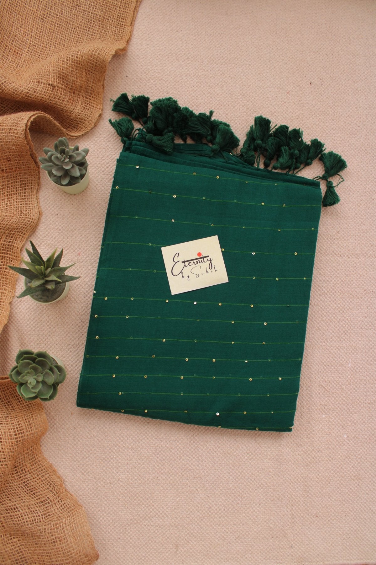 Green Tara Saree - Eternity by Sakshi