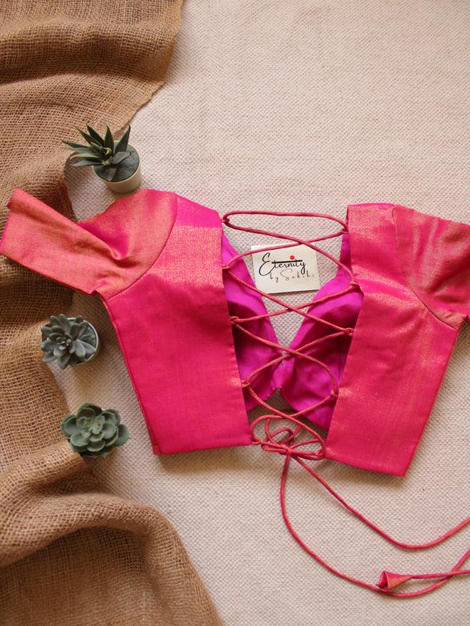 Gulaabi Backless Blouse - Eternity by Sakshi