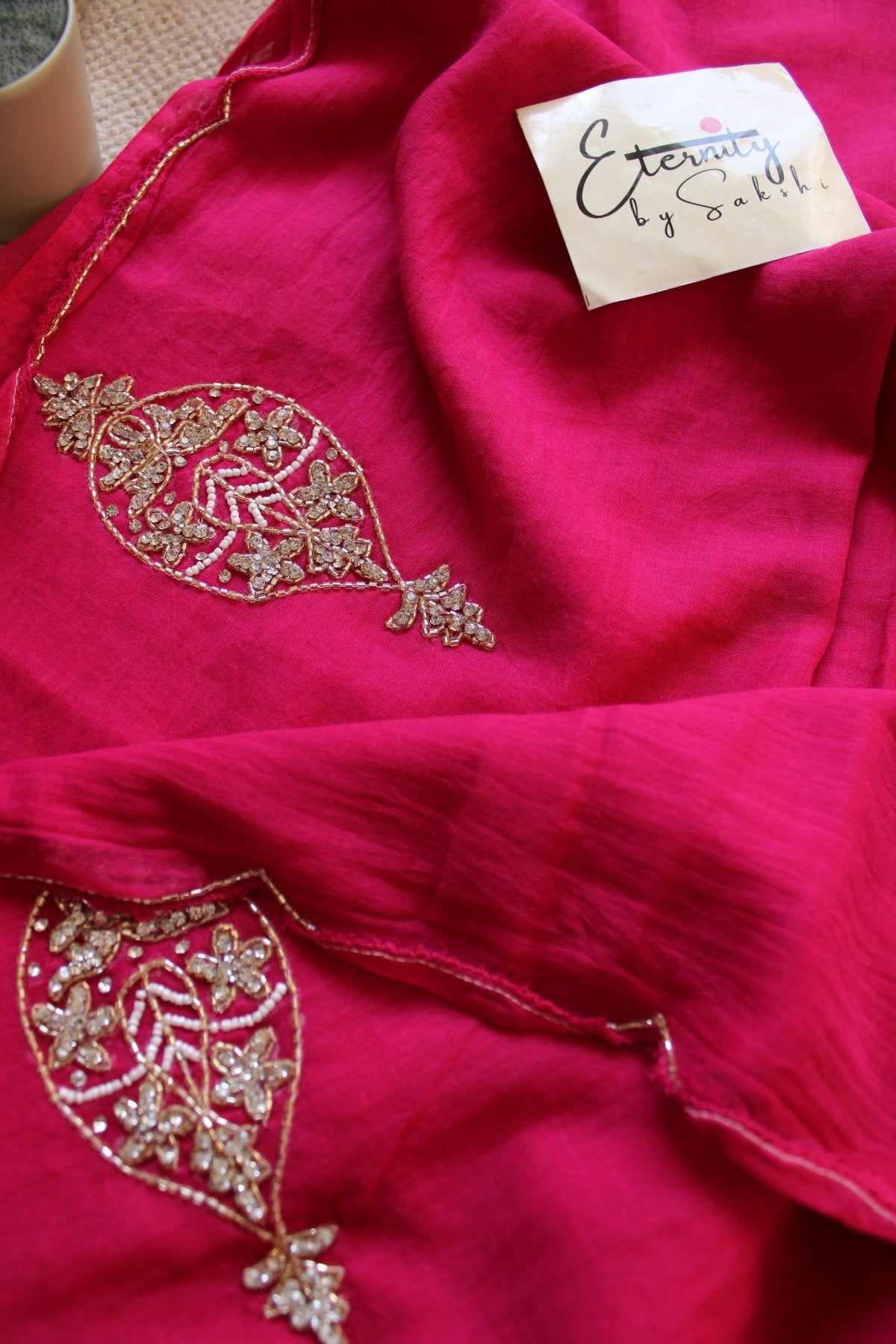 Gulaabi Handwork Noor Saree - Eternity by Sakshi