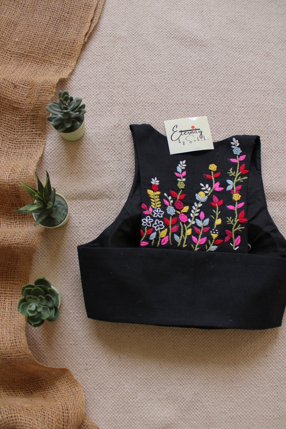Gulmohar Black Blouse - Eternity by Sakshi