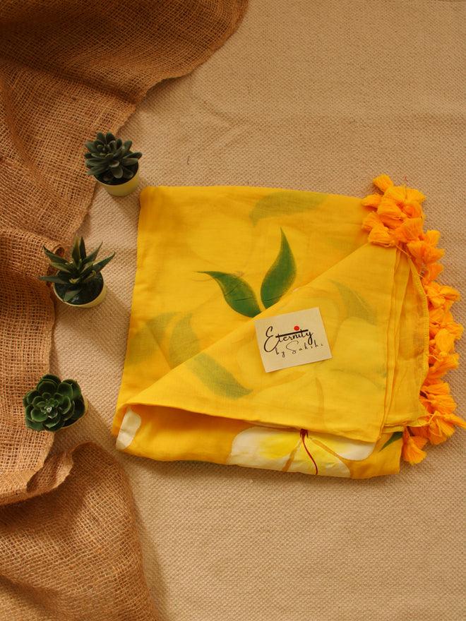 Gulmohar Handpainted Saree - Eternity by Sakshi