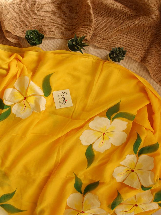 Gulmohar Handpainted Saree - Eternity by Sakshi