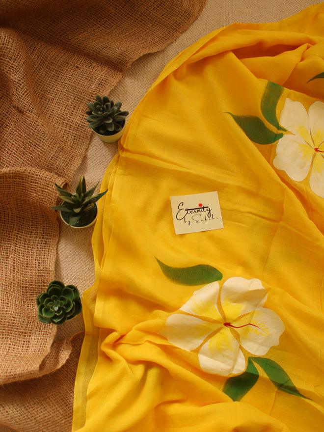 Gulmohar Handpainted Saree - Eternity by Sakshi