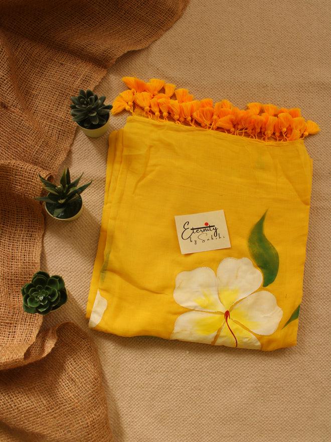 Gulmohar Handpainted Saree - Eternity by Sakshi