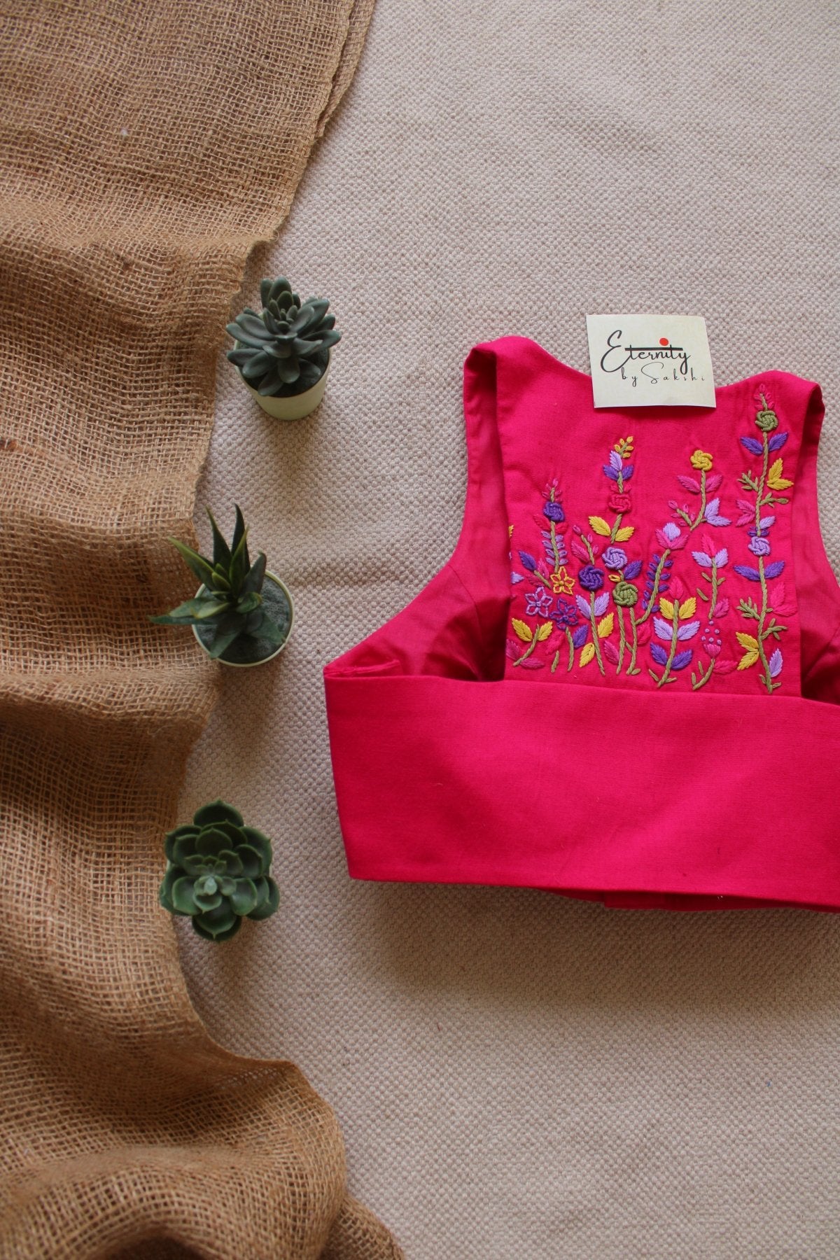 Gulmohar Pink Blouse - Eternity by Sakshi