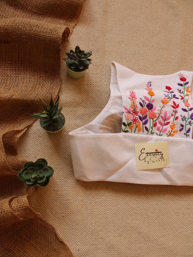 Gulmohar White Blouse - Eternity by Sakshi