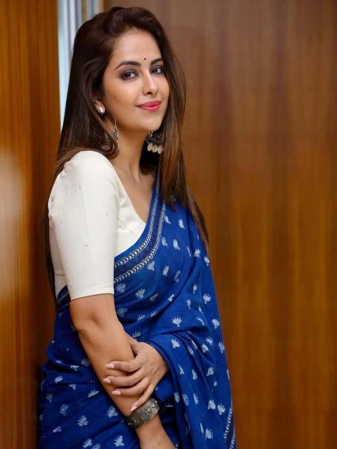 Indigo Glory Handblockprinted Cotton Saree - Eternity by Sakshi