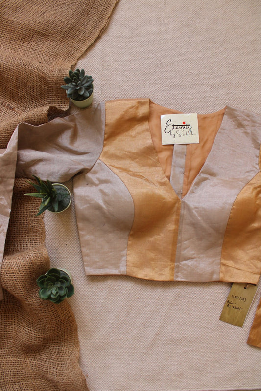 Ivory Gold Tissue Blouse - Eternity by Sakshi