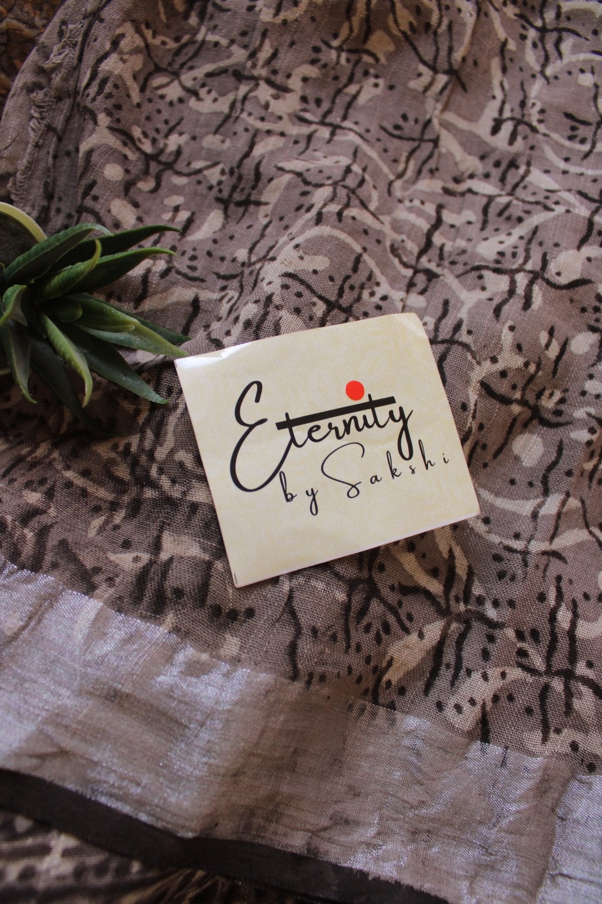 Kalamkari Slub Cotton Saree - Eternity by Sakshi