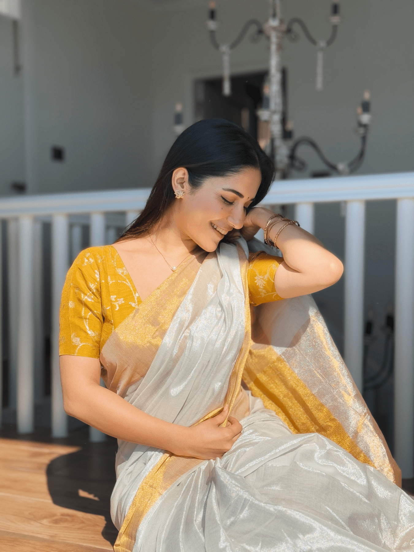 Kerala Tissue Saree - Eternity by Sakshi