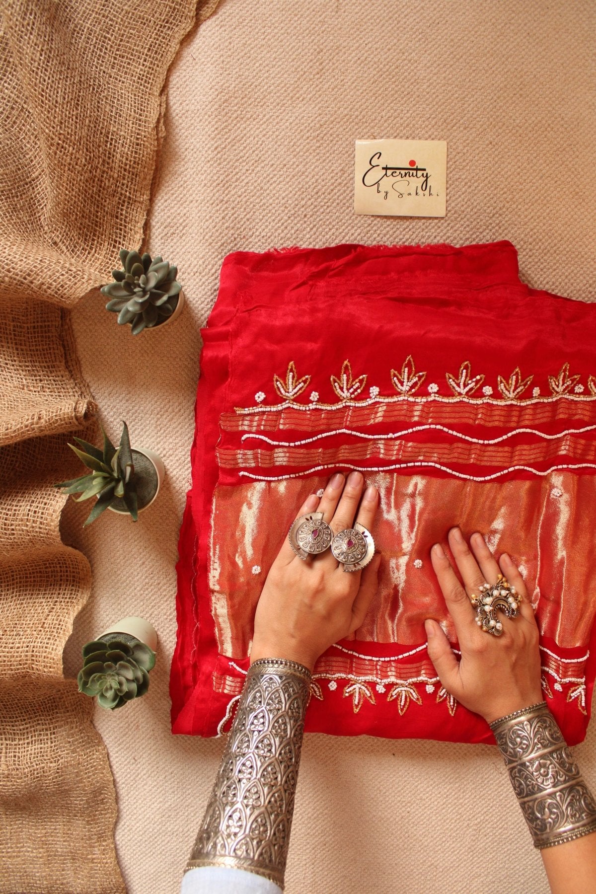 Laal Ishq Modal Handwork Saree - Eternity by Sakshi