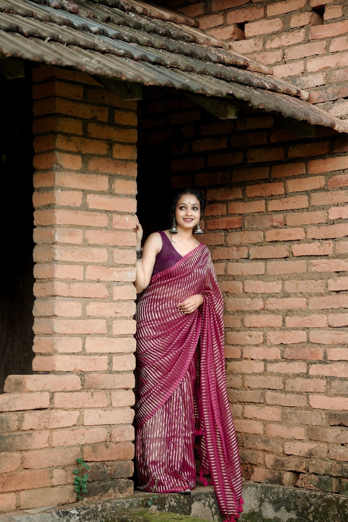 Magenta Mohini Saree - Eternity by Sakshi