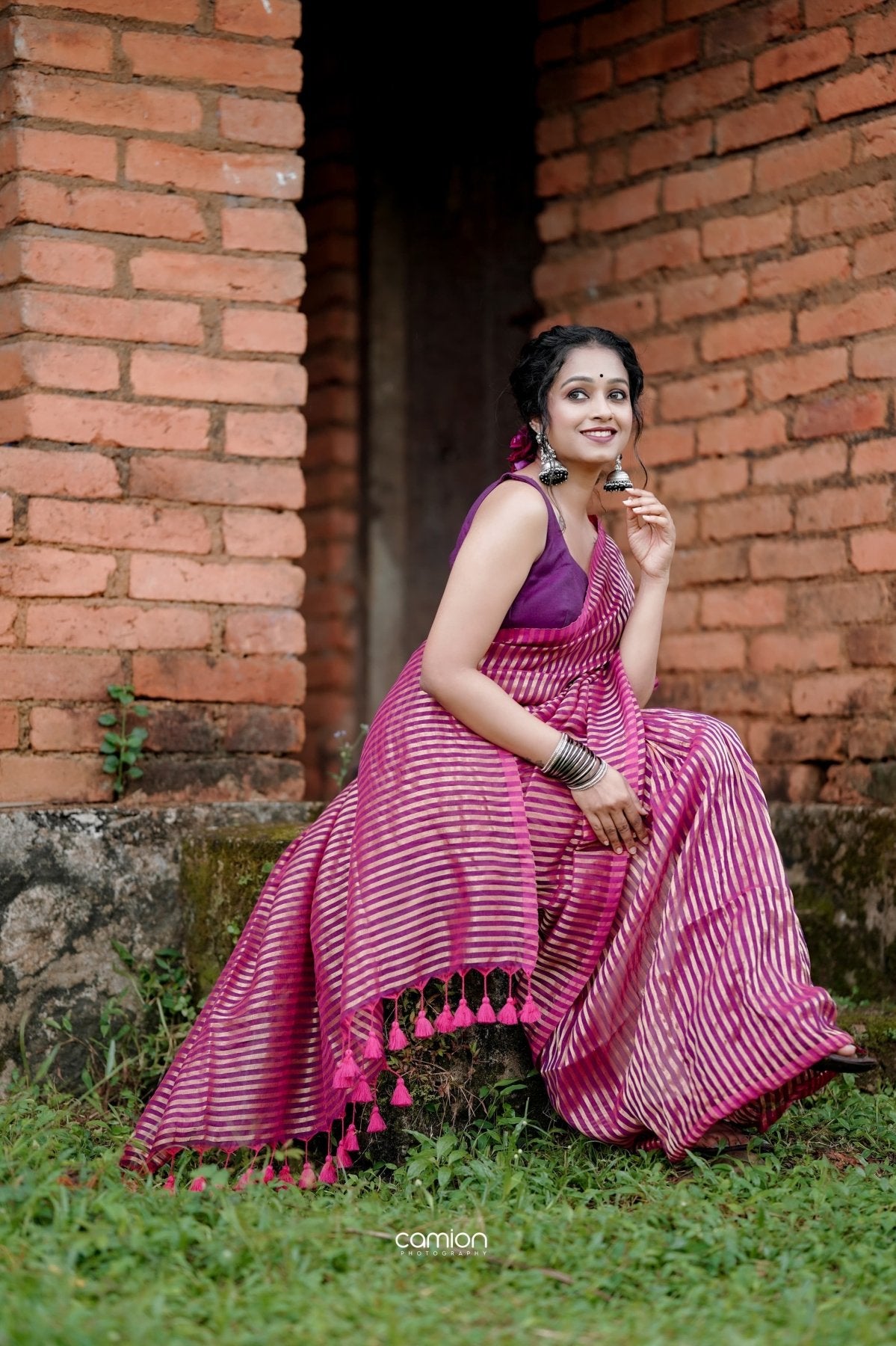 Magenta Mohini Saree - Eternity by Sakshi