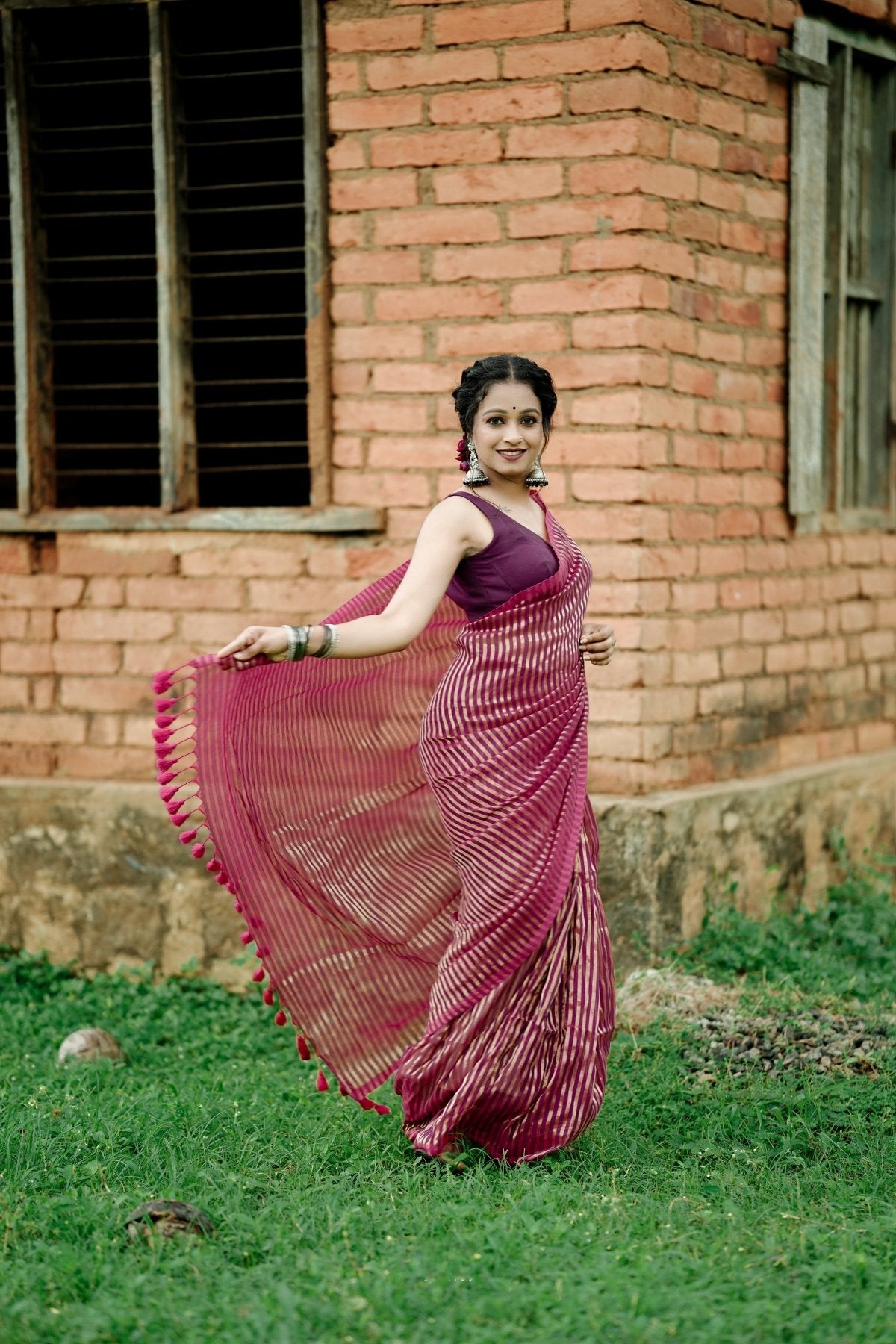 Magenta Mohini Saree - Eternity by Sakshi