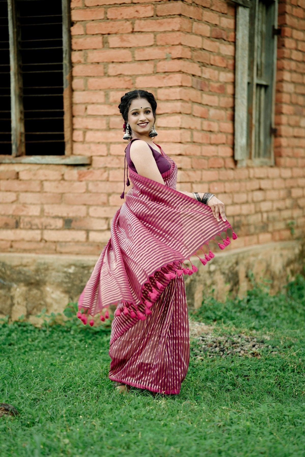 Magenta Mohini Saree - Eternity by Sakshi
