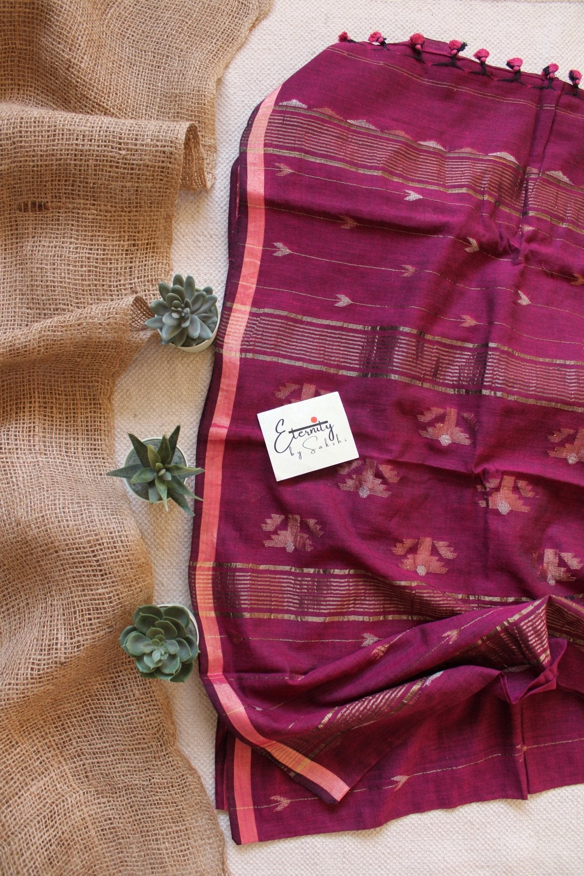 Magenta Naveli Saree - Eternity by Sakshi