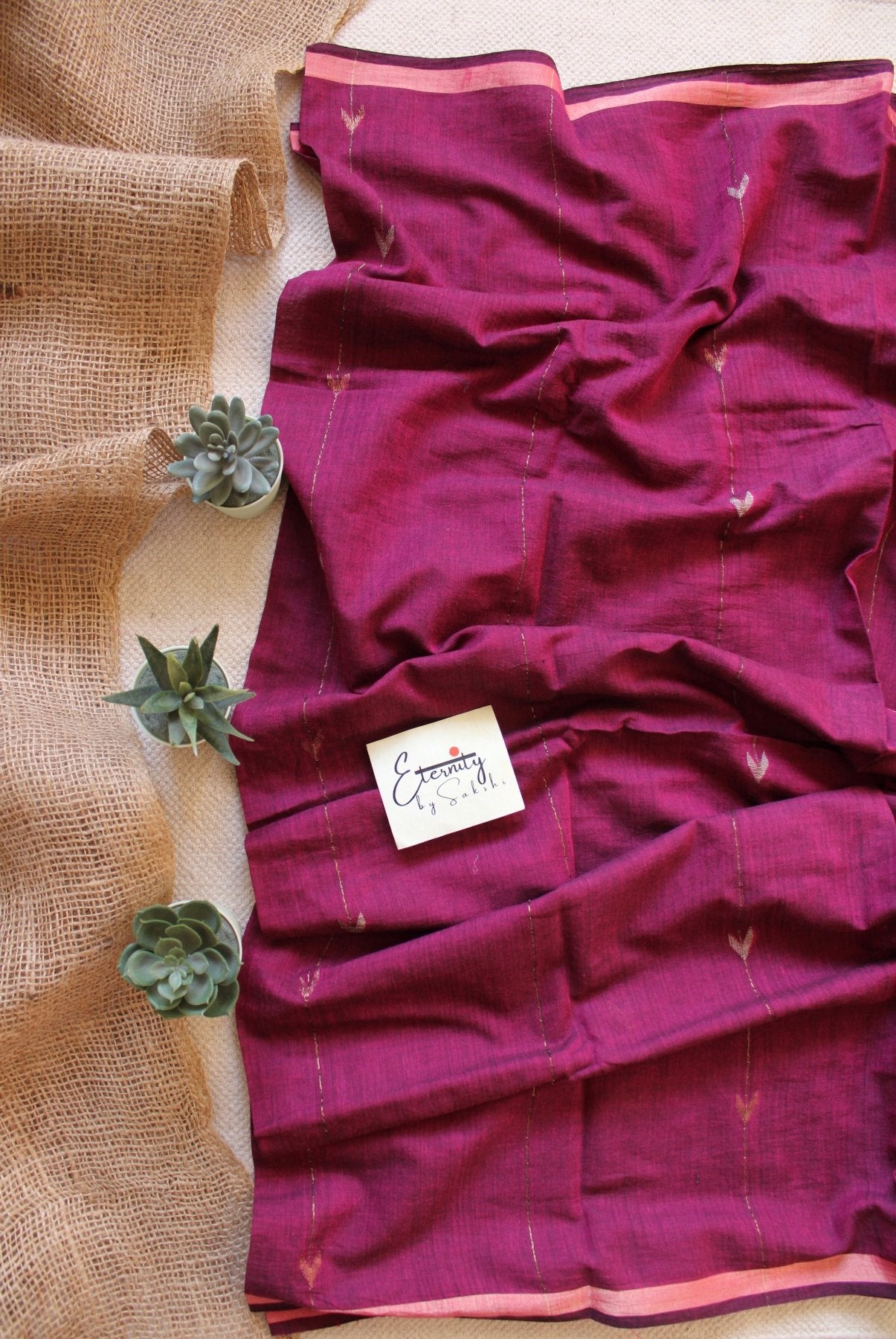 Magenta Naveli Saree - Eternity by Sakshi