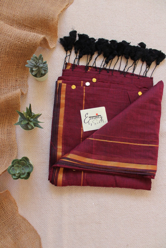 Maroon Bling Saree - Eternity by Sakshi
