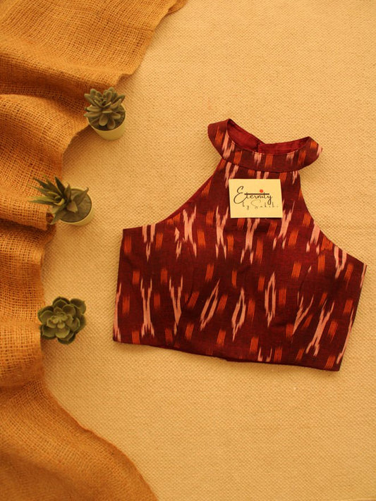 Maroon Halter Blouse - Eternity by Sakshi