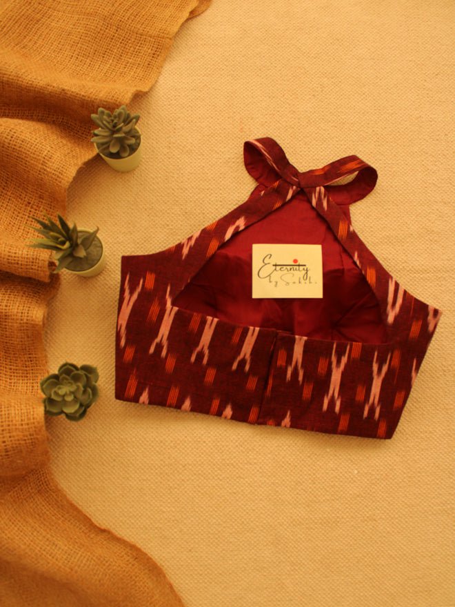 Maroon Halter Blouse - Eternity by Sakshi