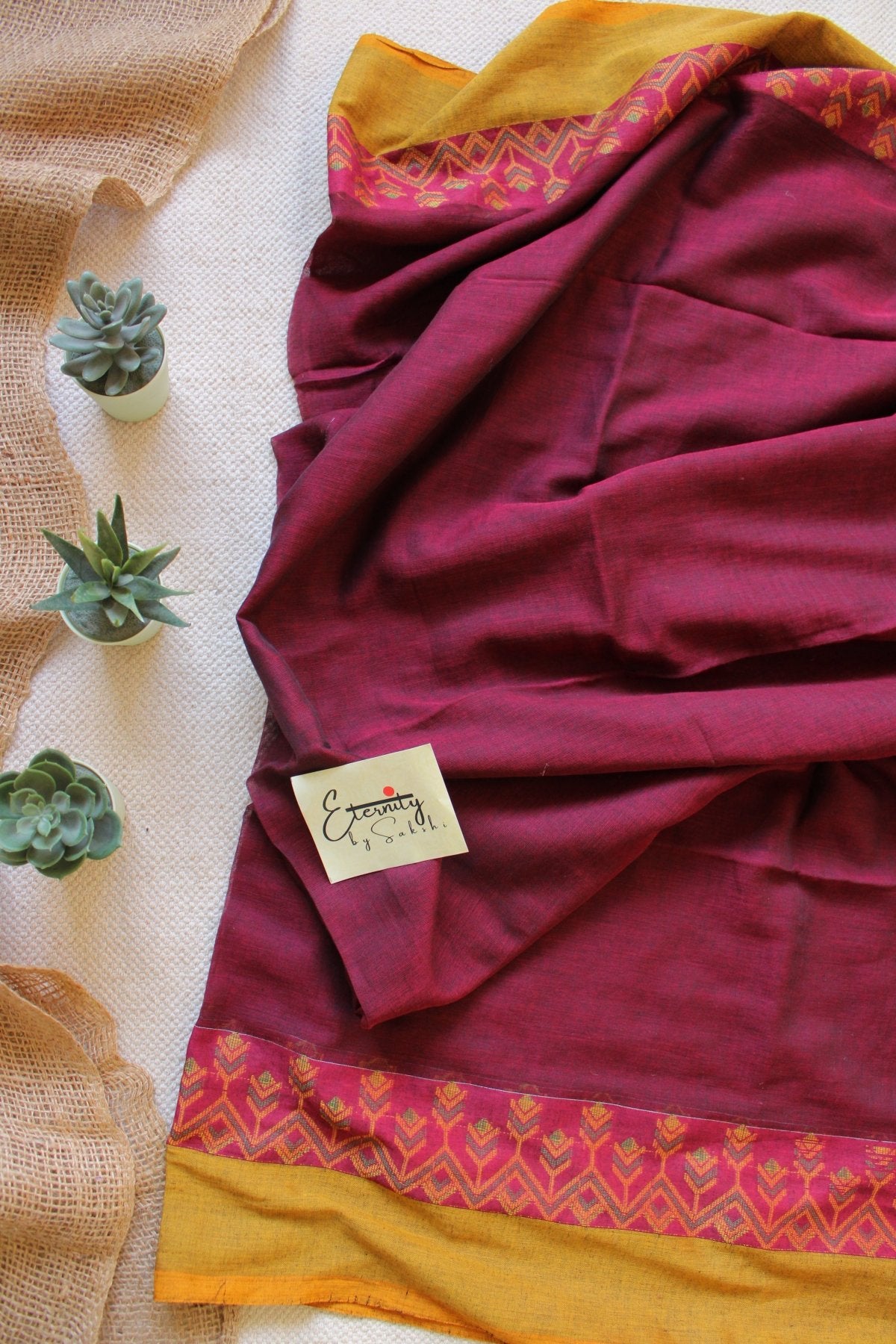 Maroon Mohe saree - Eternity by Sakshi