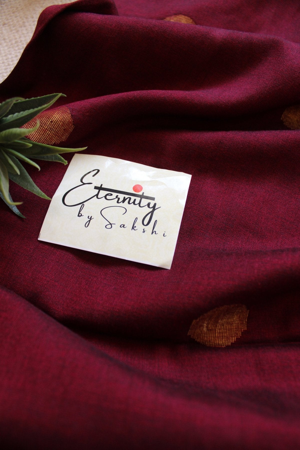 Maroon Polka Saree - Eternity by Sakshi