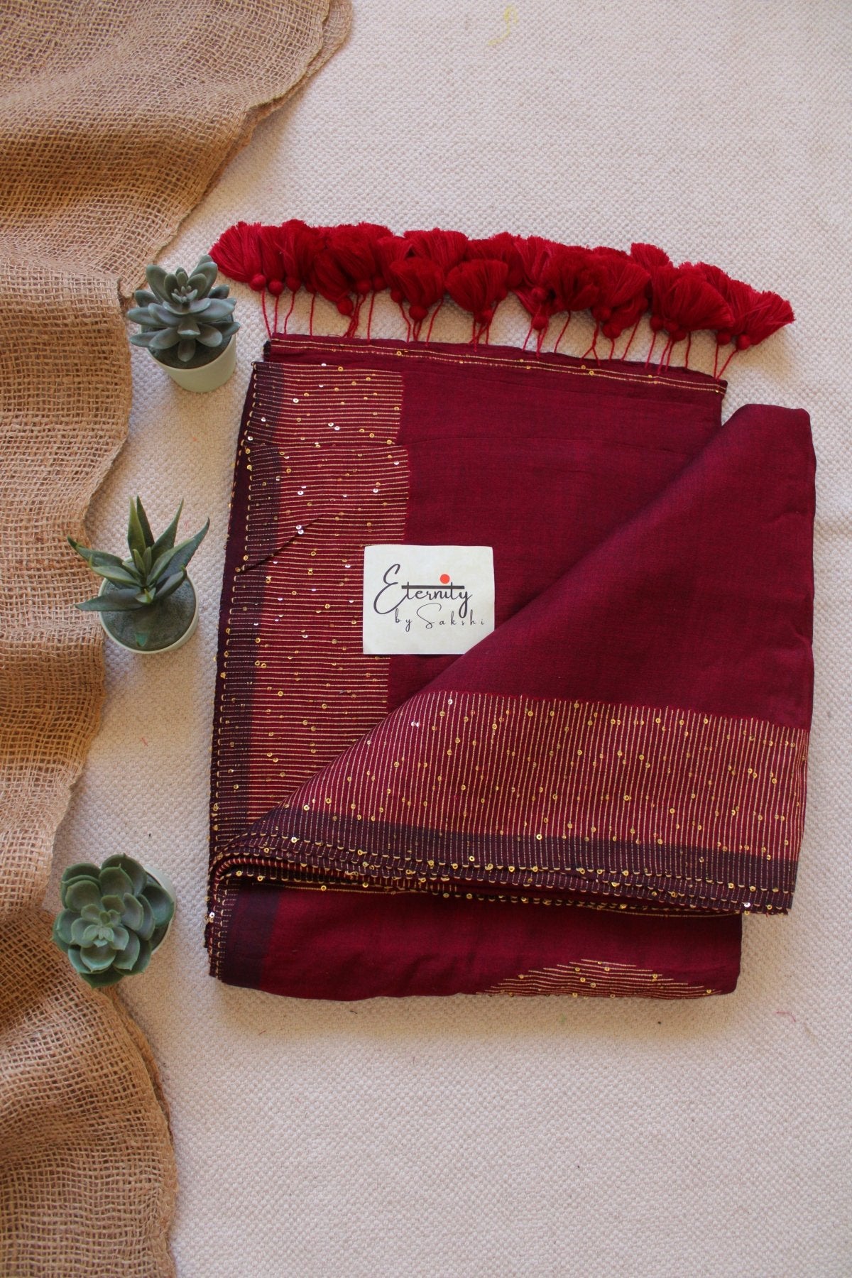 Maroon Shakti saree - Eternity by Sakshi