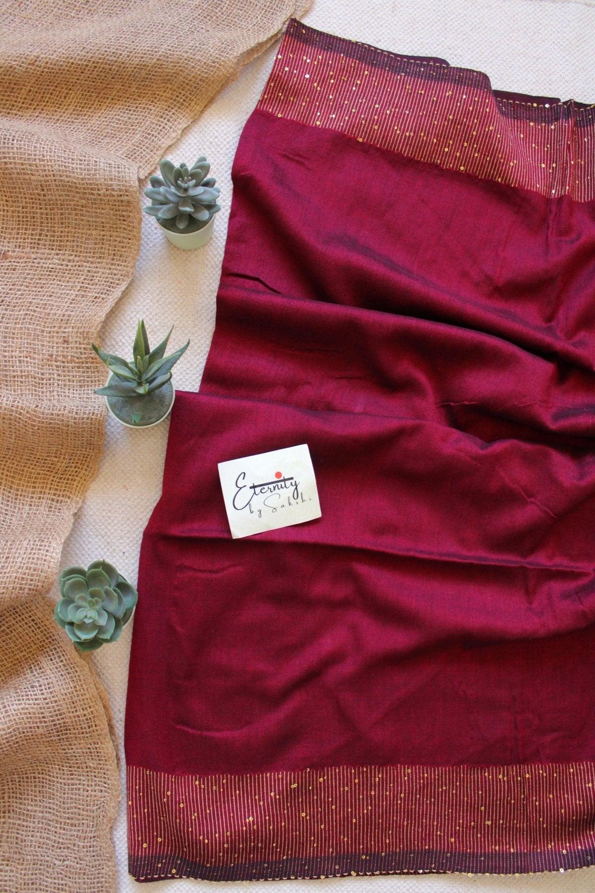 Maroon Shakti saree - Eternity by Sakshi