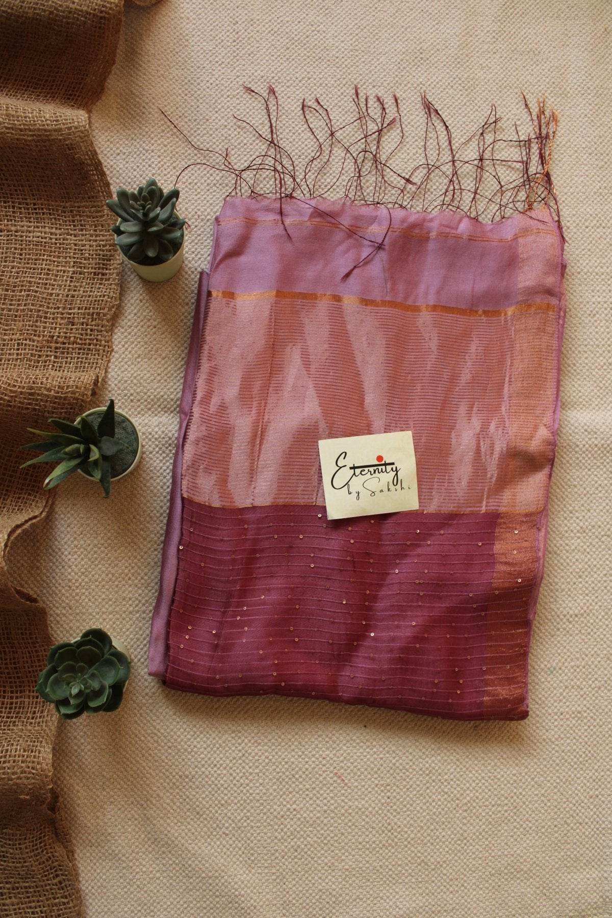 Mauve Raga Resham Saree - Eternity by Sakshi