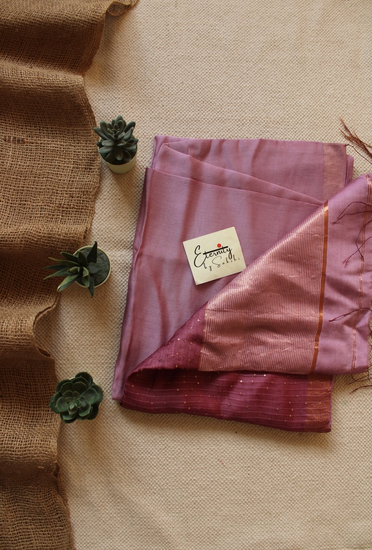 Mauve Raga Resham Saree - Eternity by Sakshi