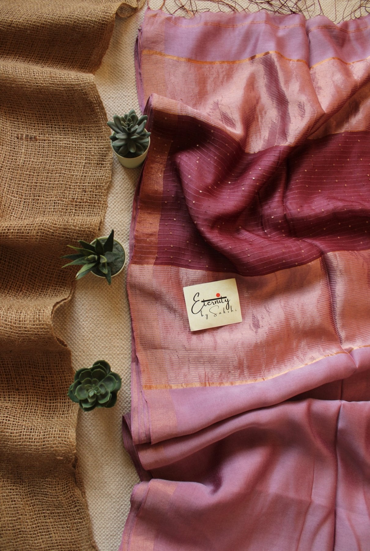 Mauve Raga Resham Saree - Eternity by Sakshi