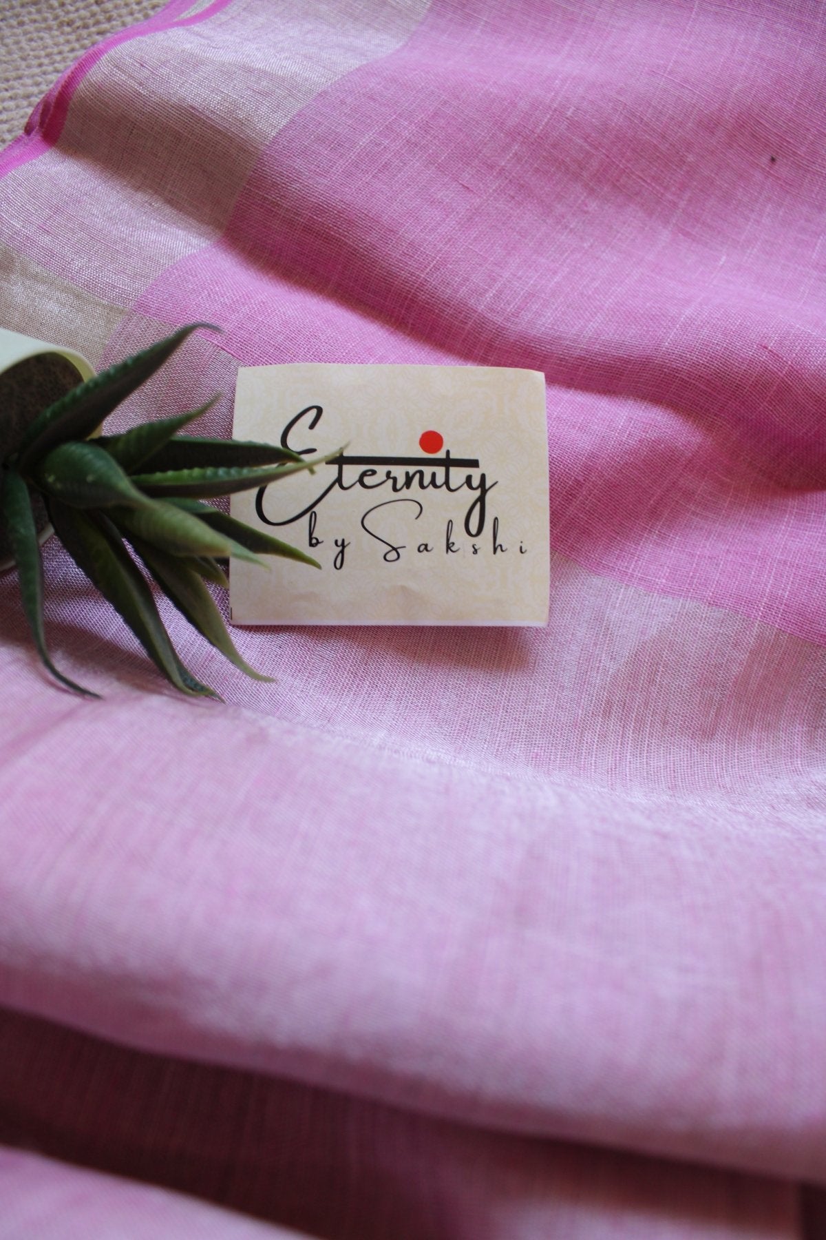 Metallic Pink Saree - Eternity by Sakshi