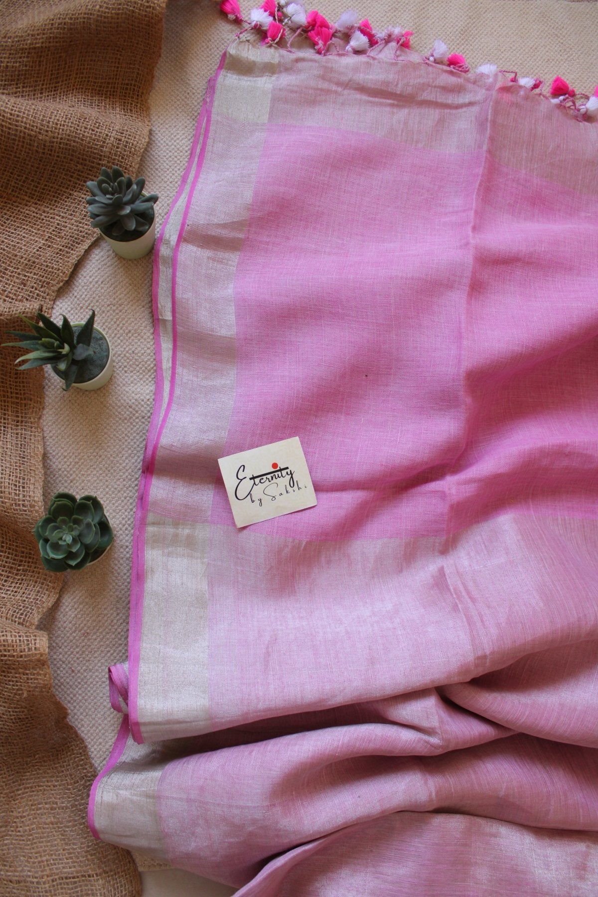 Metallic Pink Saree - Eternity by Sakshi