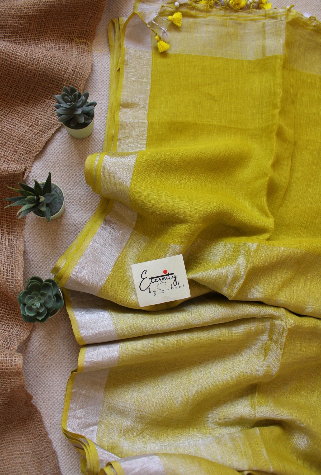 Metallic Yellow Saree - Eternity by Sakshi
