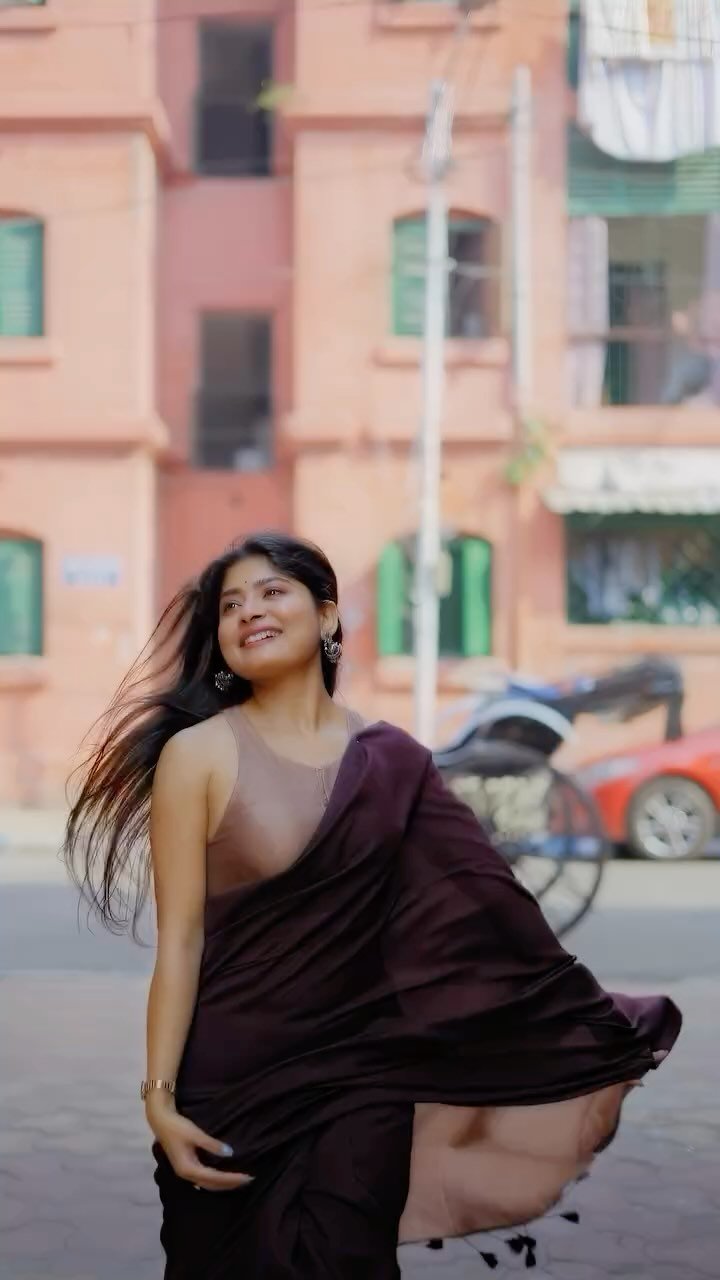 Mocha Office Saree - Eternity by Sakshi