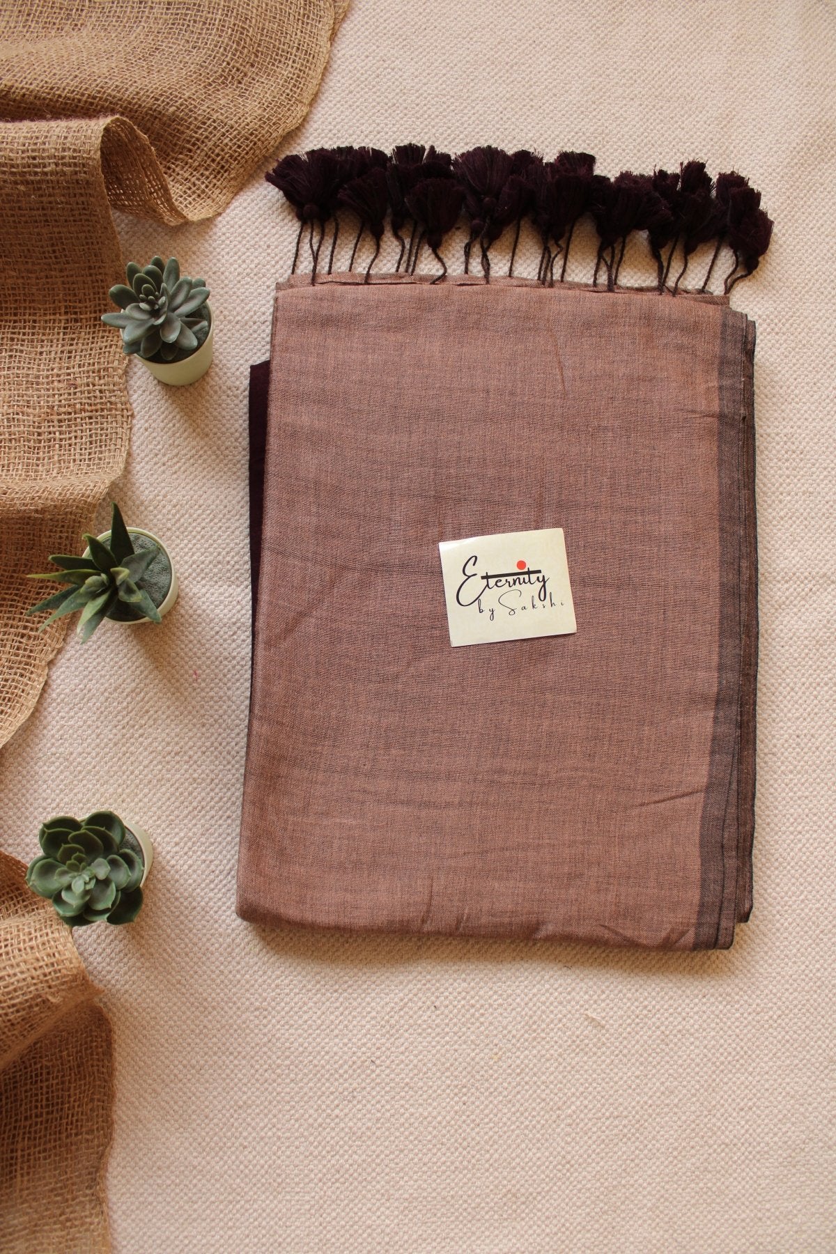 Mocha Office Saree - Eternity by Sakshi
