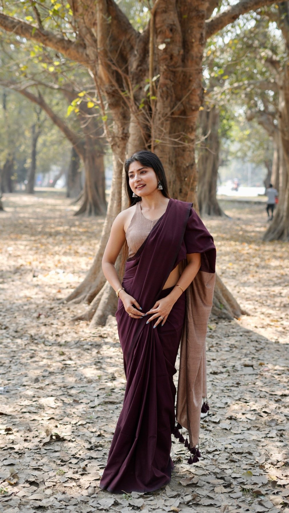Mocha Office Saree - Eternity by Sakshi