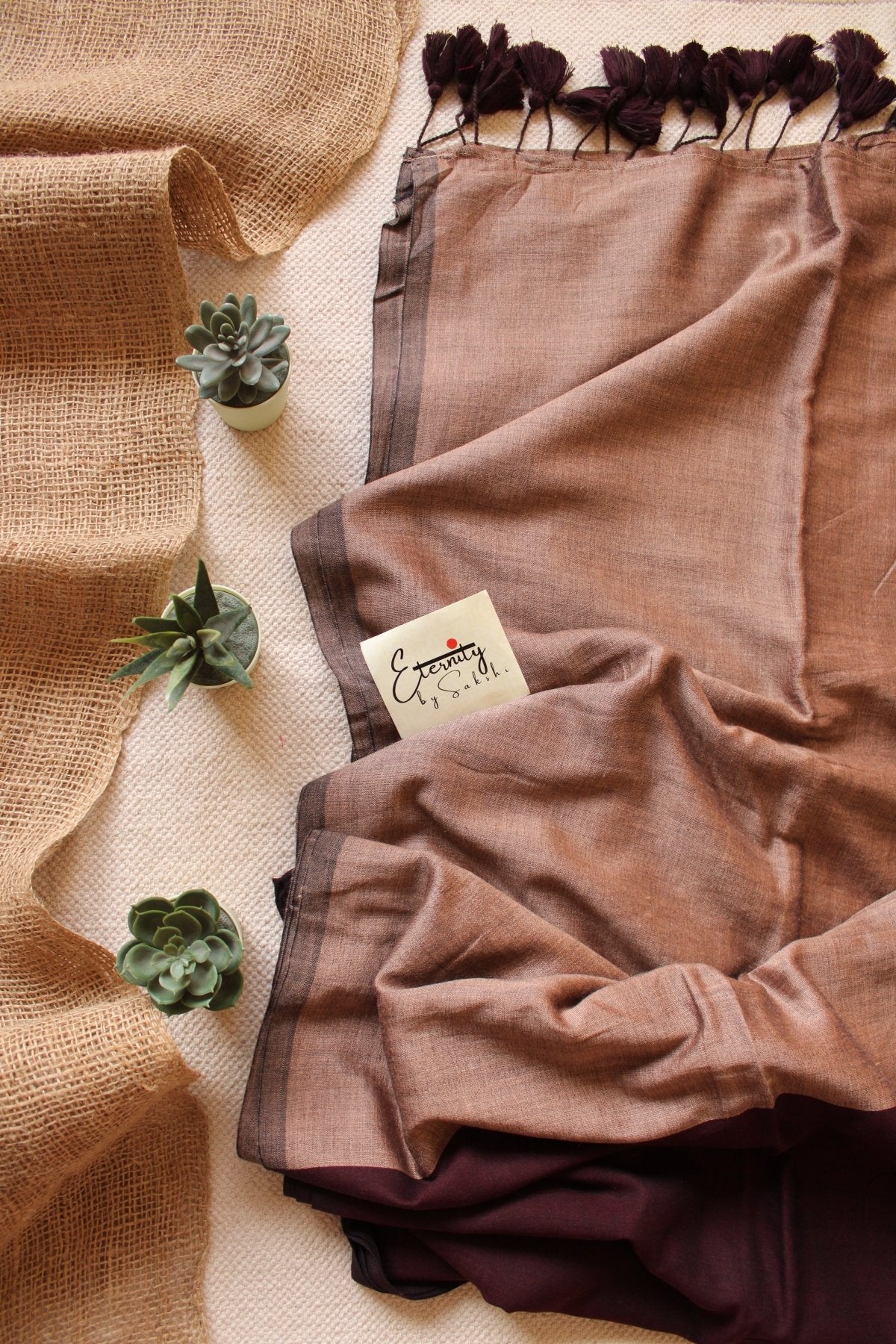 Mocha Office Saree - Eternity by Sakshi